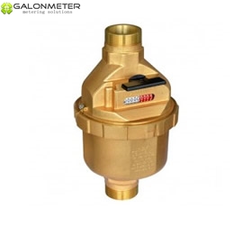 Volumetric liquid filled meter brass body with remote cable Volumetric liquid filled meter brass body with remote cable